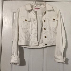Lilly Pulitzer crop jean jacket